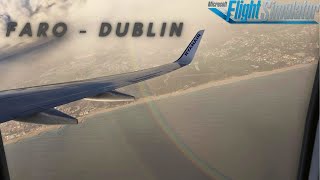 MSFS  PMDG 738  Ryanair full flight cinematics  Faro to Dublin  VATSIM [upl. by Sacttler]