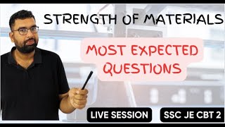 MOST EXPECTED QUESTIONS FOR SSC JE CBT 2 LIVE QUESTION SOLVING SERIES [upl. by Ahsinirt]