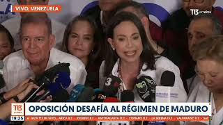 En vivo desde Caracas Edmundo González y María Corina Machado se dirigen a sus electores [upl. by Sldney240]