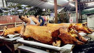 Amazing skills Trang roast pork Thai Street Food [upl. by Nommad376]