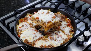 Receta de Lasaña de Carne Molida 🍲 ¡SIN HORNO 😋🤤 [upl. by Aicyla520]