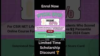 Scholarship Discount 🏆 csirnetresult csirnetresult2024 csirnetjune2024result [upl. by Art541]