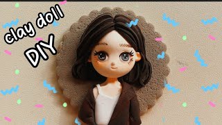 DIY clay doll making clay doll art making art handmade cute clayart doll diy craft barbie [upl. by Xet50]