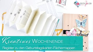 Kreatives Wochenende – Register zu den GeburtstagskartenFähermappen [upl. by Im449]