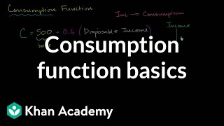 Consumption function basics  Macroeconomics  Khan Academy [upl. by Cirderf890]