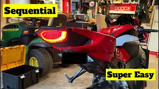 Installing the Motodynamic Sequential LED Tail Light on the CBR1000RR [upl. by Ramed]