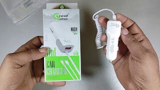 Great Time 3 in 1 Car Charger 24 Max Amp High Quality Price Rs 400 Unboxing And Review [upl. by Lalaj319]