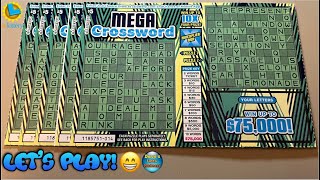 75000 PRIZE MEGA CROSSWORD SCRATCH OFF TICKETSLETS PLAY EM [upl. by Auqinal747]