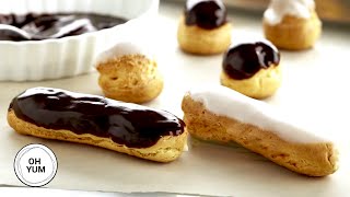 Professional Baker Teaches You How To Make ECLAIRS [upl. by Sabian985]