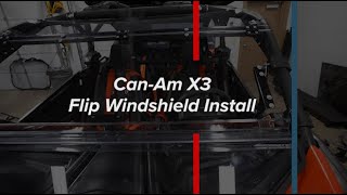 How to Install a Flip Windshield on CANAM MAVERICK X3  SuperATV [upl. by Eiramave]