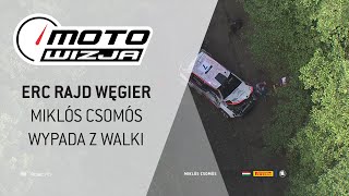 Miklós Csomós rozbija się na przedostatnim oesie CRASH  FIAERC Rajd Węgier 2023 [upl. by Brocklin]