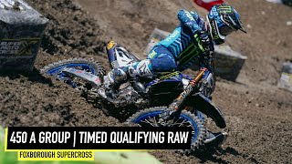 450 A Group Timed Qualifying RAW  2024 Foxborough Supercross [upl. by Adnuhser]