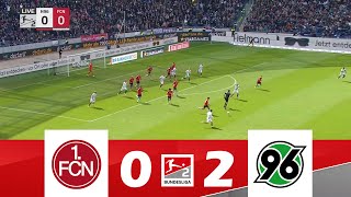 1 FC Nürnberg gegen Hannover 96 02  2 Bundesliga 202425  Spielen Höhepunkte [upl. by Janeta141]