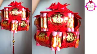 Chinese New Year lantern 040  membuat lampion dari angpao  如何制作灯笼🏮🏮 [upl. by Akinad]