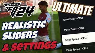 Are these the MOST REALISTIC sliders and settings to use in FC24 [upl. by Killion]