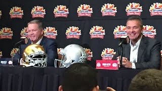 WATCH OSU coach Urban Meyer and Notre Dame coach Brian Kelly press conference [upl. by Dib]