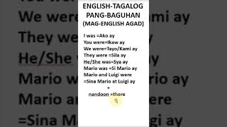 Tamang Pag translate ng English pag Tagalog was at were in Tagalog short [upl. by Titus]