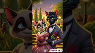 Cats marriage aniversary animation ytcat cartoon kids viralvideo [upl. by Anod109]