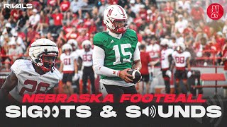 Watch Nebraska football fall camp open practice featuring Dylan Raiola amp Matt Rhule Husker QBs 🌽 [upl. by Oloap]