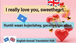 Romantic conversation Sheeko jaceyl couple conversation Sheeko lamaane english somali [upl. by Ridan44]