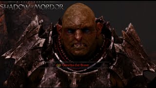 MiddleEarth Shadow of Mordor Gameplay  Warchief Gundza the Brave Fight [upl. by Leugar971]