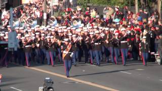 USMC West Coast Composite Band  2014 Pasadena Rose Parade [upl. by At14]