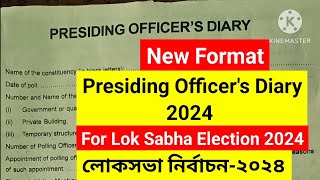 Presiding Officers Diary Lok Sabha Election 2024 [upl. by Savinirs]