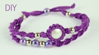 Macrame Double Bracelet  Tutorial [upl. by Eadahs]