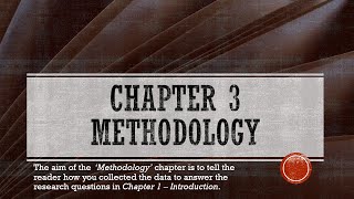 Writing Chapter 3 – Methodology for Qualitative Research [upl. by Fidellia]