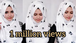 Hijab tutorial easy full coverage hijab style for schoolCollege [upl. by Maximo176]