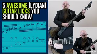 5 Awesome Lydian Guitar Licks You Should Know [upl. by Werby]