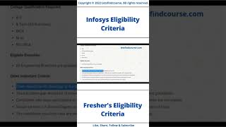 Updated Infosys Freshers Eligibility Criteria infosys placement [upl. by Berny621]