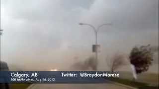 Extreme damaging winds of up to 100 kmhr today in Calgary AB area [upl. by Rastus]