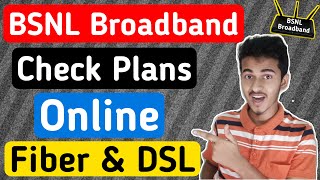 How to Check BSNL Broadband Plans Online  BSNL Broadband latest Plans Online  Check BSNL WIFI Plan [upl. by Eram710]