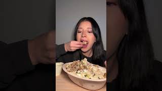 Chipotle bowl ASMR ❤️ Foodie asmrfood bites dessert healthysnacks [upl. by Ahsinad676]