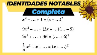 ✅COMPLETA estas identidades NOTABLES [upl. by Ahsla]