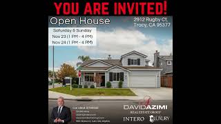 2912 Rugby Ct Tracy CA 95377 🏡 Open House [upl. by Elfont]