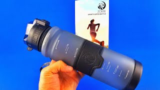 ✅ ZORRI sports water bottle 1000ml BPABPSBPF Free from AliExpress 🔝 Haul Unbox Therapy [upl. by Rennug910]