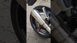 SUZUKI BANDIT 1250N FIRE COMING OUT OF THE EXHAUST  bandit1250 bandit biker exhaust fire [upl. by Haleemak]