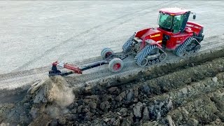 Deep ploughing amp Field Leveling  CASE IH Quadtrac 450 amp STX 375  Gebr Bork diepploegen  Plowing [upl. by Annahpos]