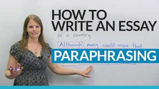 How to write a good essay Paraphrasing the question [upl. by Chaworth110]