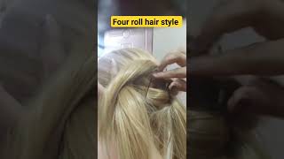 four roll hair style newyoutuber hairstyle vanshikakacorner [upl. by Sherburne104]