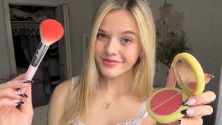 ASMR British Friend Does Your Makeup 🍓🍰 accent roleplay [upl. by Anahsahs]