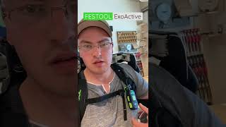 This is the Festool ExoActive Exoskeleton made to support your arms when working over your head [upl. by Ardra938]