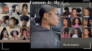 Part 1 4c4b hairstyles inspo compilation [upl. by Newsom274]