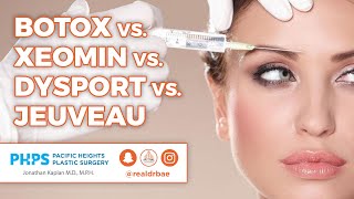 Botox vs Xeomin vs Dysport vs Jeuveau  Pacific Heights Plastic Surgery [upl. by Aeduj879]