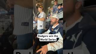 Jomboy watches Dodgers win World Series at Yankee Stadium yankees mlb dodgers worldseries [upl. by Nanyk199]