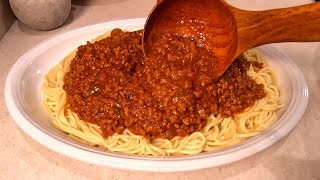 MY HOMEMADE SPAGHETTI MEAT SAUCE RECIPE  SO TASTY [upl. by Beaufert9]