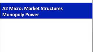 A2 Micro Revison Webinar  Monopoly Power in Markets [upl. by Newbill102]