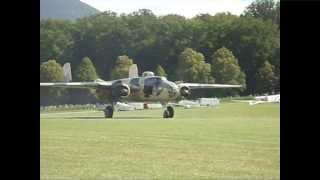 Curtiss P40 and B 25 Take Off at Hahnweide 2009 Pure Sound [upl. by Fabiano916]